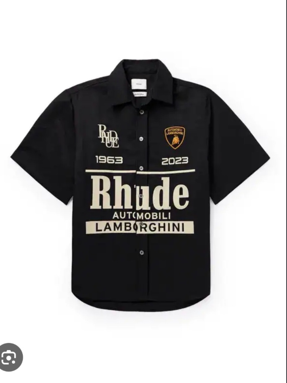 Rhude Lamborghini Logo Embroidered Shirt